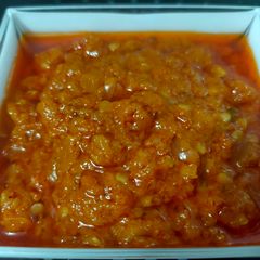 A picture of African peri peri sauce / Kambuzi chilli chutney.
