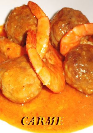 Foto principal de Albóndigas con langostinos sin gluten