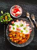 Watermelon Peels Curry with Steamed Rice