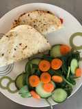 Tacos de marlin con costra de queso