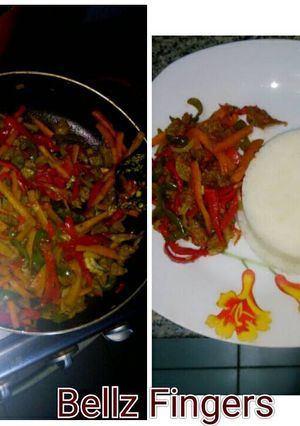 A picture of Chicken Veggies Stir fry.