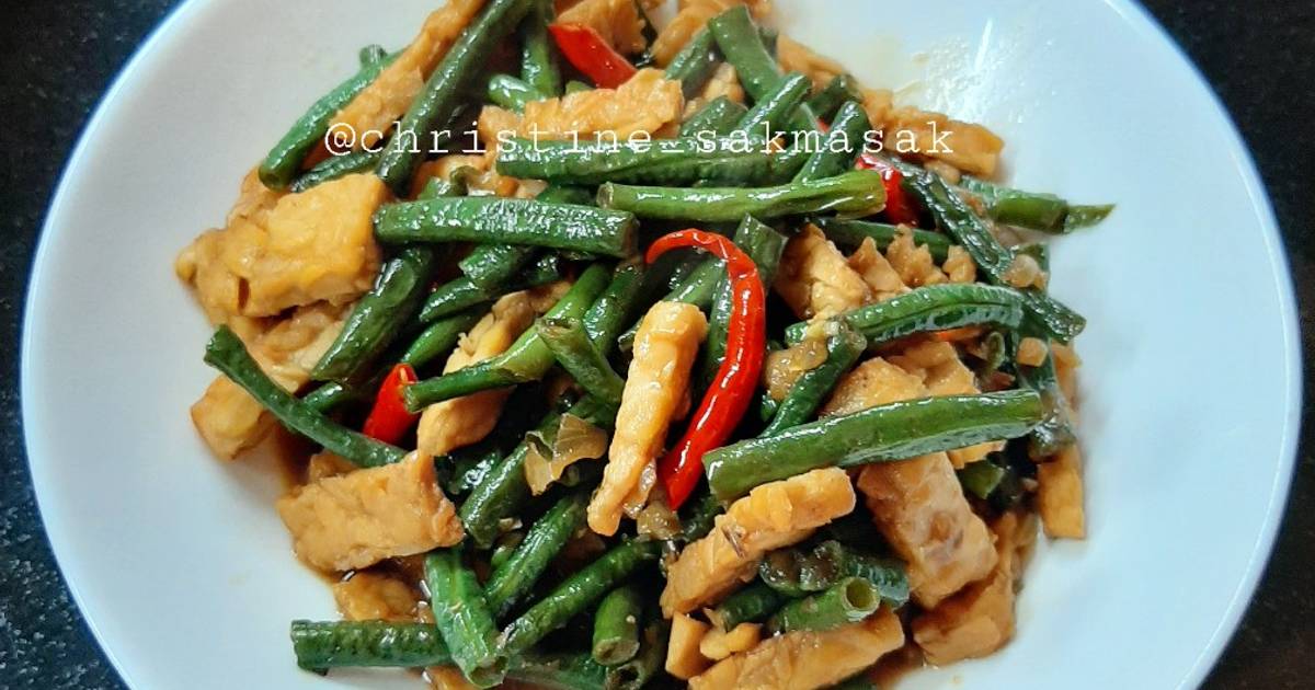 Resep Tumis Kacang Panjang Tempe Oleh Christine Octavia Cookpad