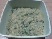 Una foto de risotto de gallina