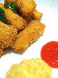 Bread Chicken Roll with Cheese Sauce