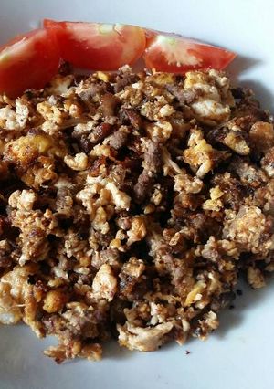 Foto resep Sramble egg daging cincang