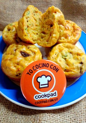 Una foto de Muffins de zanahoria y remolacha