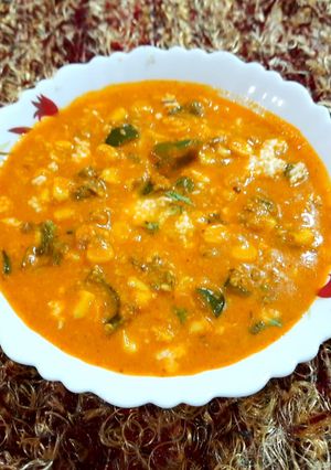 A picture of Corn Capsicum Masala.