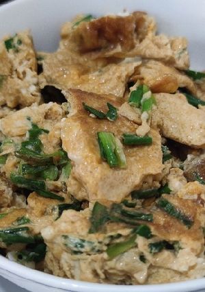 A picture of Spring Onion Fried Egg.