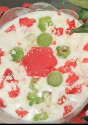 A picture of Fruit custard #fruit contest.