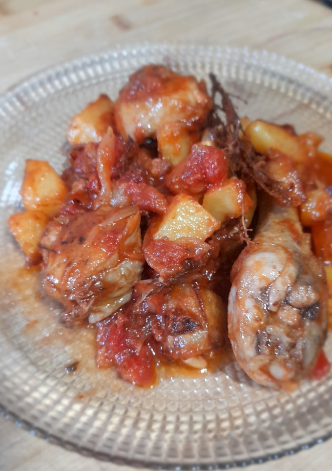 Una foto de Pollo rustido
