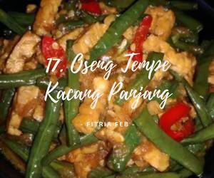 Resep mudah 17. Oseng Tempe Kacang Panjang Praktis Enak