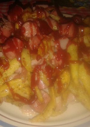 Una foto de Salchipapas