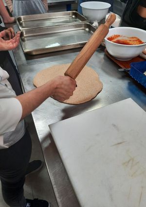 Una foto de Base de pizza con harina de espelta