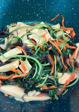Gambar Sayur Bayam Tumis Cendawan