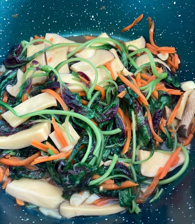 Gambar Sayur Bayam Tumis Cendawan