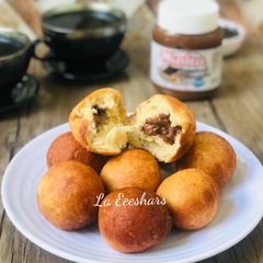 Nutella stuffed puff puff A picture of Nutella stuffed puff puff.