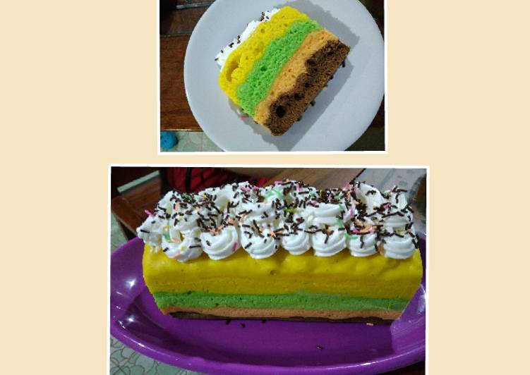 Rainbow cake seadanya