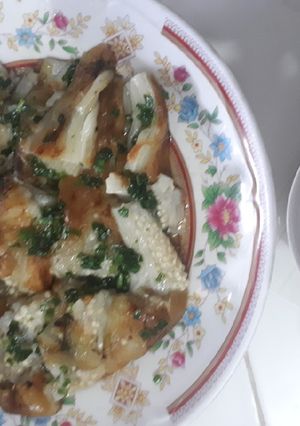 Hình của món Cà tím nưỡng mỡ hành.