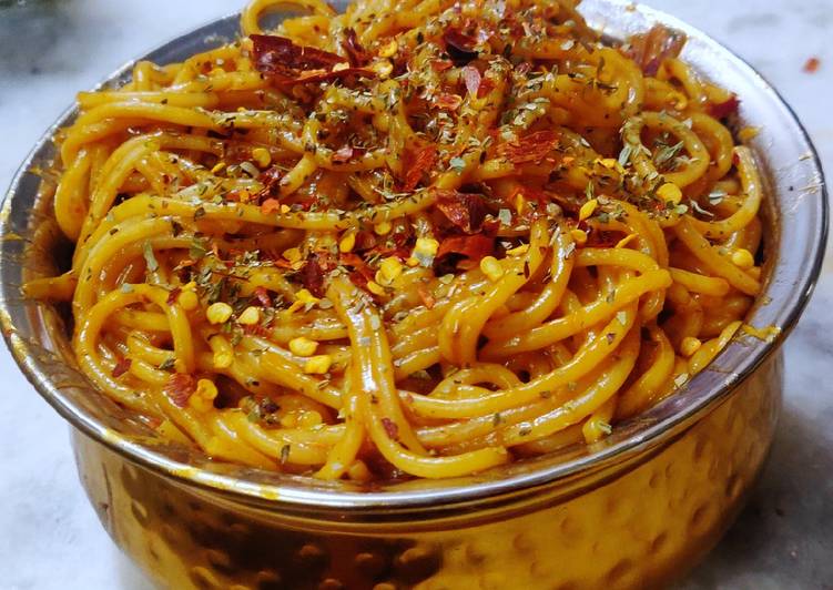 Recipe of Super Quick Spaghetti pasta(#Italiantouch)