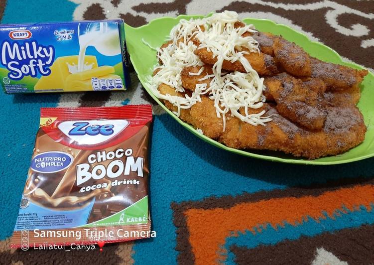 Pisang Krispi Coklat Keju