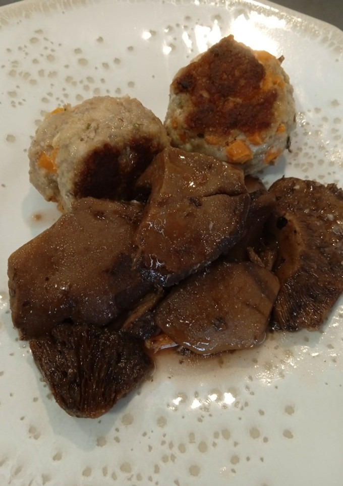Una foto de Albóndigas con rovellons o níscalos