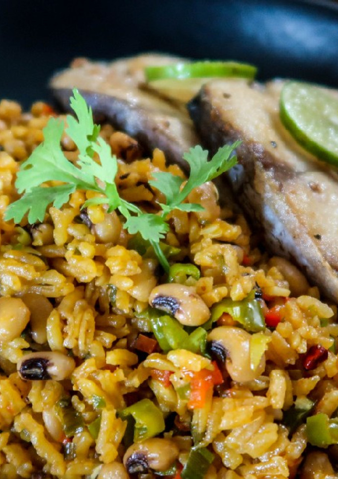 Una foto de Arroz de frijol cabecita negra