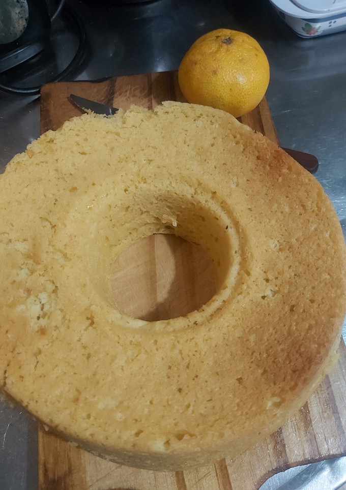 Una foto de 🍊Bizcochuelo esponjoso de mandarina en licuadora. Fácil y rico. Sin lácteos