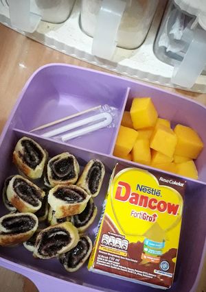 Foto resep Roti Bakar Potong Gulung (Bekal si kecil)