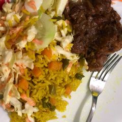 A picture of Fried rice with pepper meat.