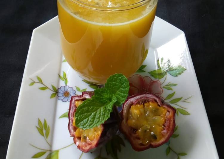 Steps to Prepare Ultimate Fresh Passion Fruit juice #photographychallenge