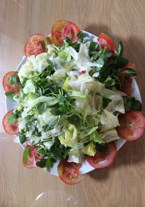 Hình của món Xà lách xoong trộn dầu dấm.