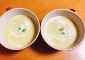 The New Way Making Recipe Potato and Green Soybeans Potage Practical Delicious