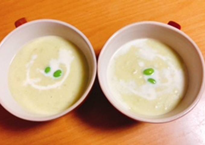 Potato and Green Soybeans Potage