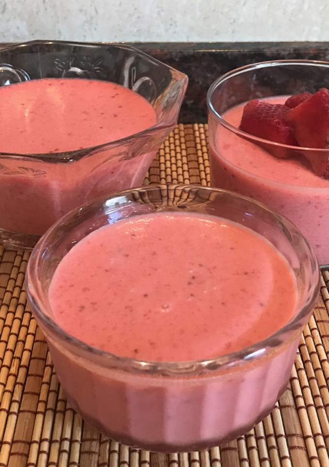 Una foto de Mousse de fresa
