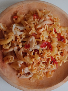 Foto resep Makaroni mie jamur balado pedas