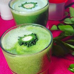 A picture of Bitter bottle  gourd juice.