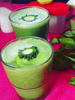 A picture of Bitter bottle  gourd juice.