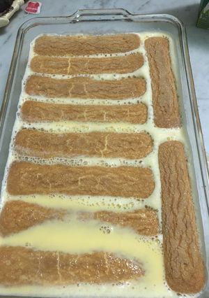 Una foto de Flan con Vainillas