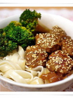 照燒肉丸子 的食譜成品照片