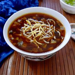 A picture of Veg Manchow Soup.