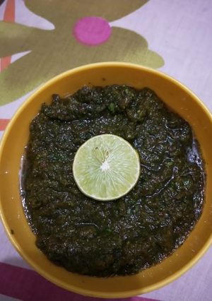 A picture of Pudina chutney.