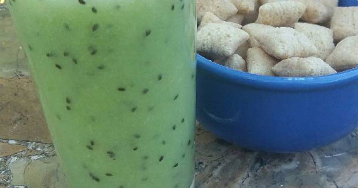 Batido de kiwi y durazno Tortuga ninja dry Receta de Gaby Lu ♒- Cookpad