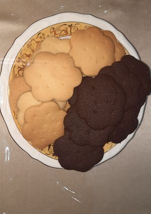 عکسی از دستور بیسکویت دو رنگ