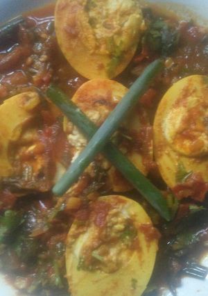 A picture of Egg Curry #charityrecipe.