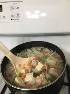 A picture of Comfortable winter soup.
