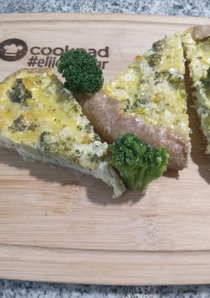 Una foto de Tarta Integral o Galette de Brócolis.🥦