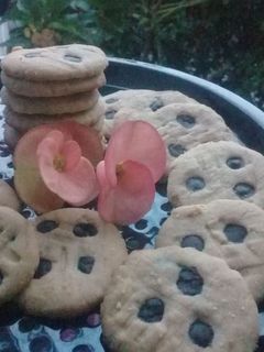 Foto resep 4. Chocochip Butter Cookies Coklat