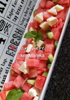 A picture of Watermelon salad 🥗.