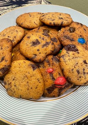Une photo de Cookies chocolat/m&ms