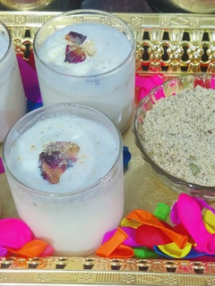 A picture of Thandai Shots.